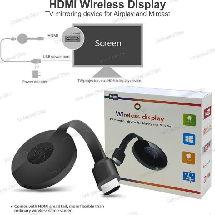 - Google Chromecast HDMI Dongle Anycast Wifi Display Chrome Cast