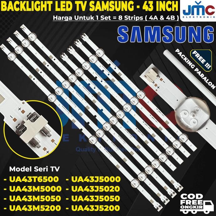 ใหม่ล่าสุด - Samsung Ua43T6500 Ua43j5000 Ua43m5000 Ua43m5050 Ua43m5100 Tv Backlight