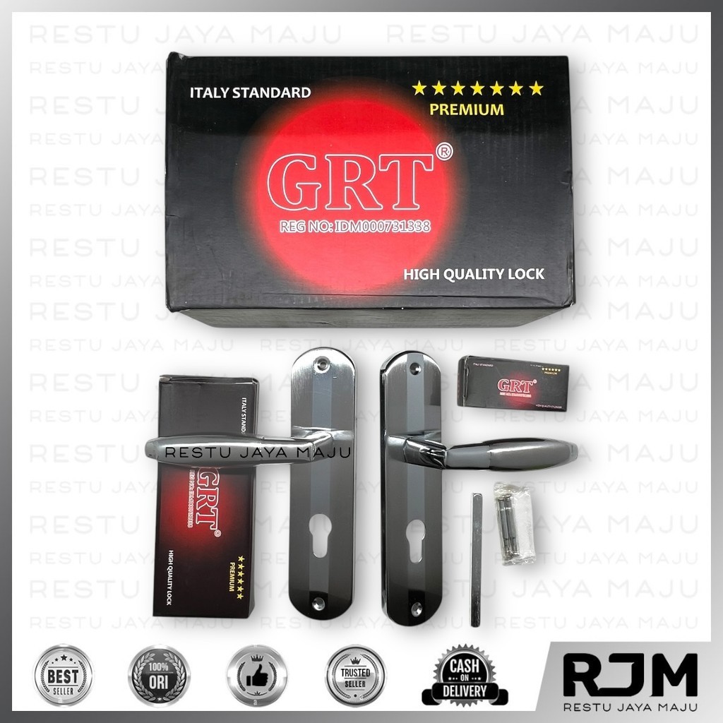 GRT มือจับประตูพรีเมี่ยม 888 SNCP\ มือจับประตูชุดล็อค rj