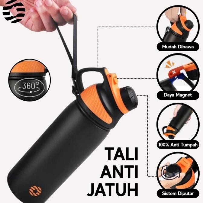 FJbottle - ขวดดื่มกีฬาที่ทนต่อร้อนและเย็น 1 ลิตร