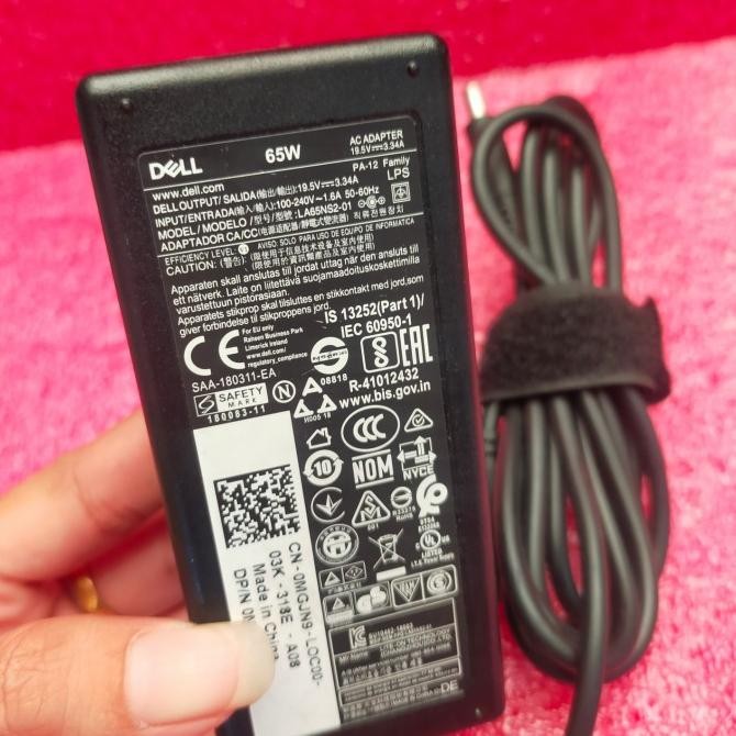 อะแดปเตอร์ Dell 65W 19.5V-3.34A 4.5*3.0 มม. 0Mgjn9 ดั้งเดิมล่าสุด
