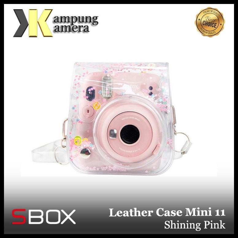 SBOX เคส PVC INSTAX MINI 11 TRANSPARKANT SHINING สีชมพู