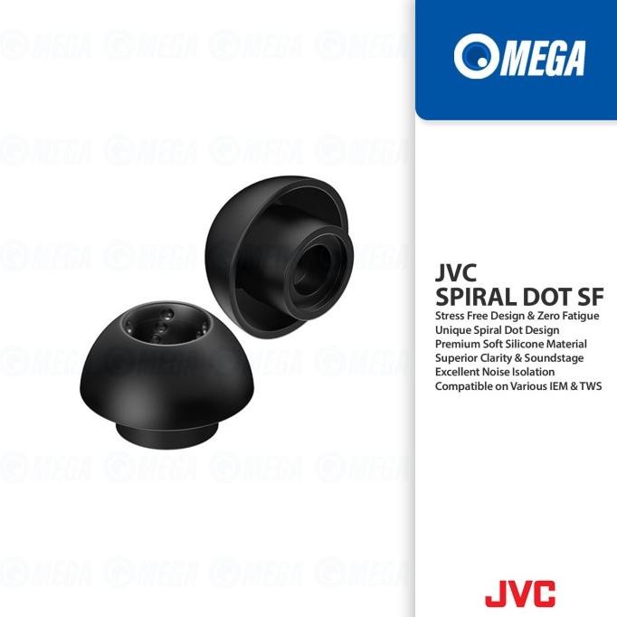 Original JVC SPIRAL DOT SF Stress Free EP-FX11 จุกหูฟังซิลิโคนสําหรับ IEM & TWS