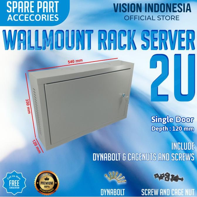 NEW Wallmount Rack Server 2U, ชั้นวางเซิร์ฟเวอร์ประตูเดียว 2U