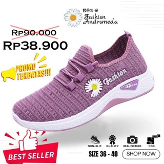 MKT TOP , SEPATU FLYKNIT CEWEK KOREA, MOTIF KEMBANG BUNGA  KOREA,  menu02  SW03N SW03