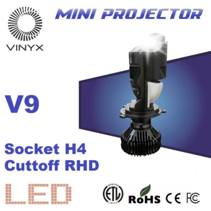 V9 vinyx H4 mini Lens Projector 36 วัตต์ LED Lamp