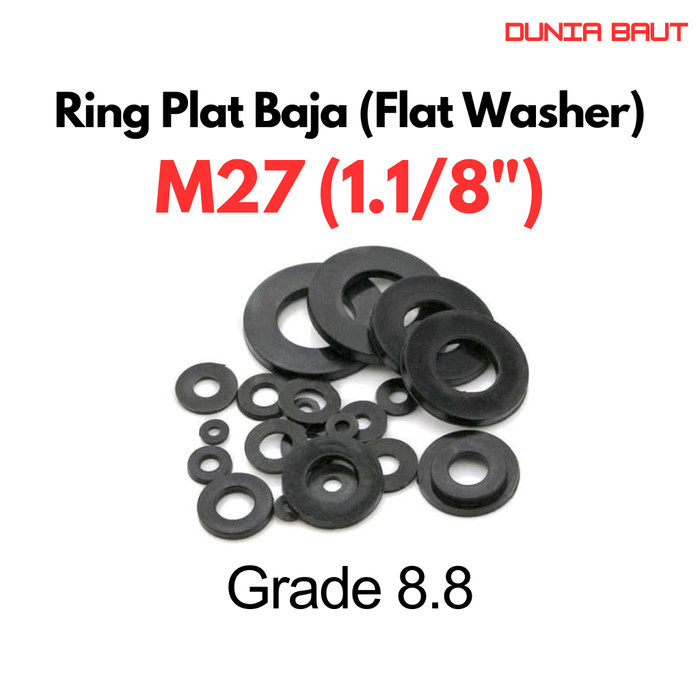 M27 แหวนจาน (1.1/8") INCH / แหวนรองแบน M27 / WP M27 / M27 แหวนแผ่นเหล็กเกรด 8.8 88