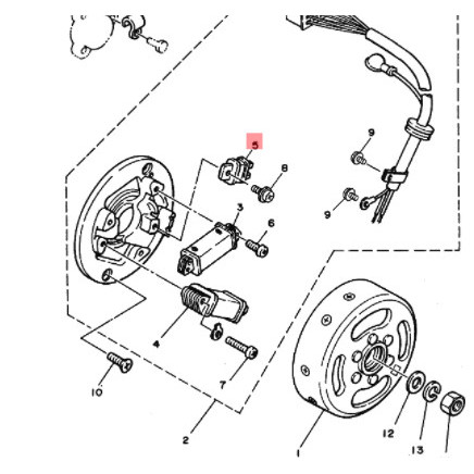 คอยล์ Pulser Rxking Rxk Rx King Original Ygp 1Mf-85580-V0 หายาก
