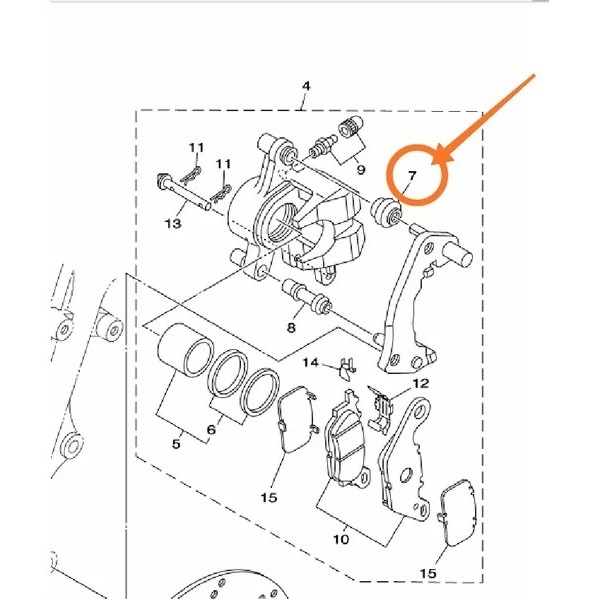 ยางบูตคาลิปเปอร์ด้านหน้าสําหรับ Vixion Nvl Nva Bk8 Original 5Yp-F5917-00 หายาก