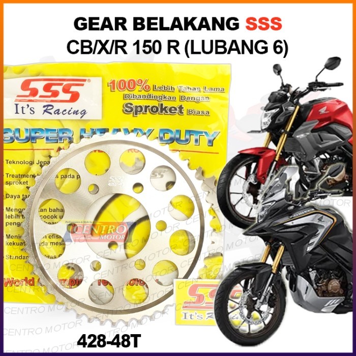เกียร์หลัง Cb150R/Cbx150R/Cbr150R. Sss 428-48T รู 6.