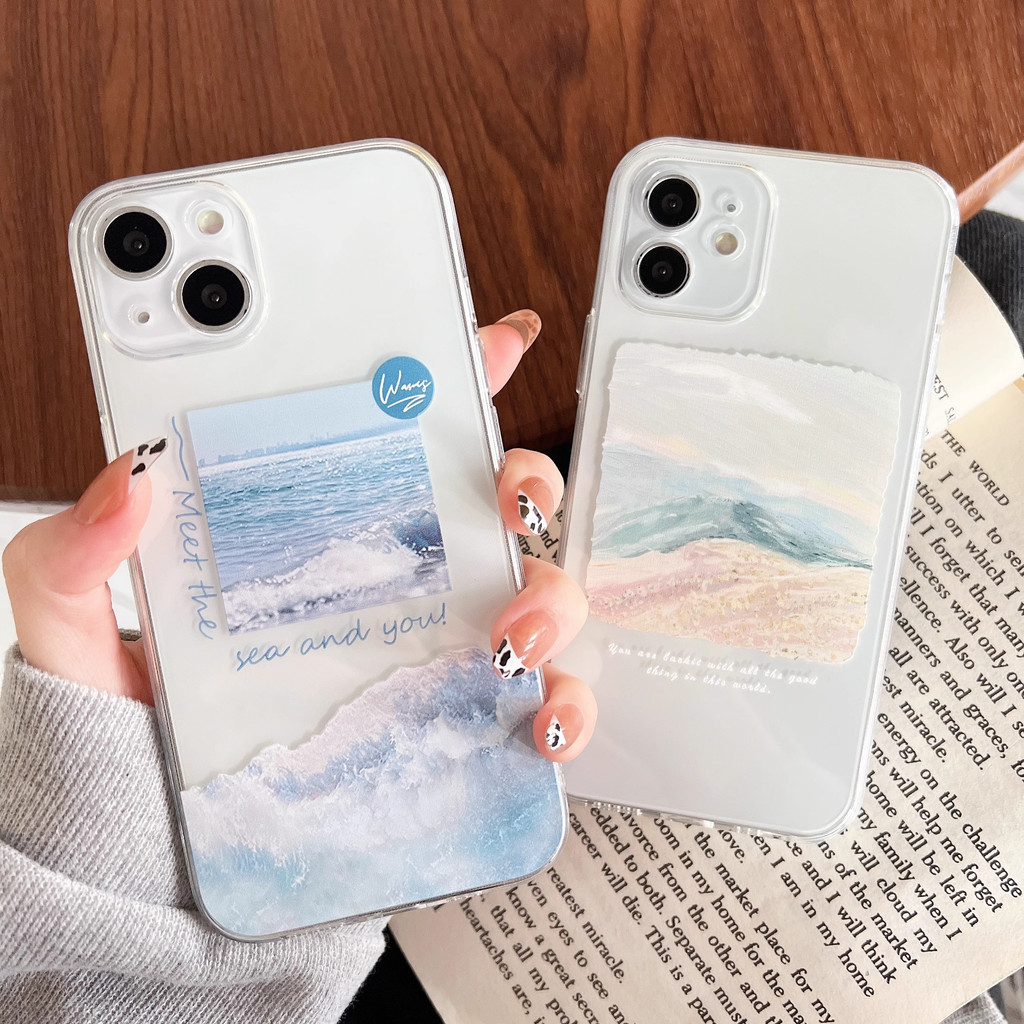 Clear Landscape Painting Soft Case Hp Xiaomi C85 15 Ultra 14 14T Pro Poco C71 X7 Pro C75 C65 Poco F6