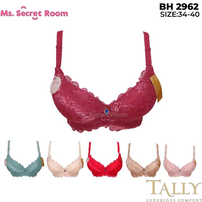 Tally Bra 2962 Push Up Bra I Cup B Large I 3/4 Cup I โฟมหนา I Underwire I ขนาด 34-40 I Hook 3 I