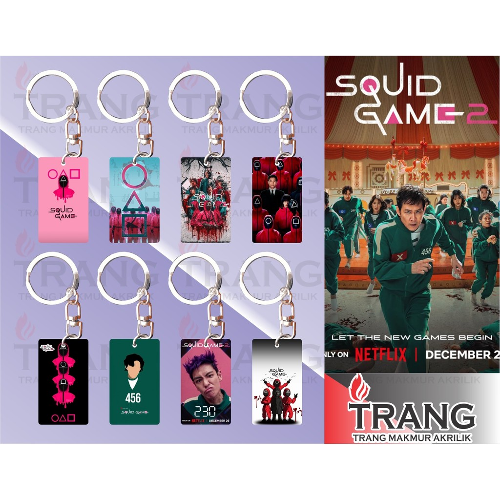 GANTUNGAN Squid Game พวงกุญแจอะคริลิค / พวงกุญแจอะคริลิค Squidgame