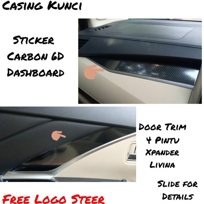 สติ๊กเกอร์คาร์บอน 6D XPANDER CROSS LIVINA DOORTRIM DASHBOARD สติ๊กเกอร์