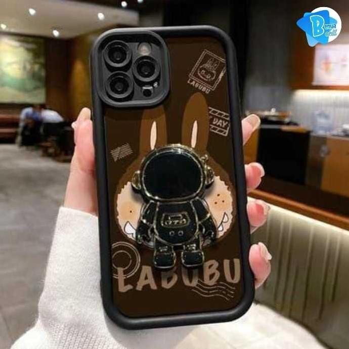 Ss991 กรณีปลอก Hp ซิลิโคน Labubu Monster ยืนโทรศัพท์ Softcase ปลอก Hp สําหรับ Xiaomi Redmi A1 A2 202