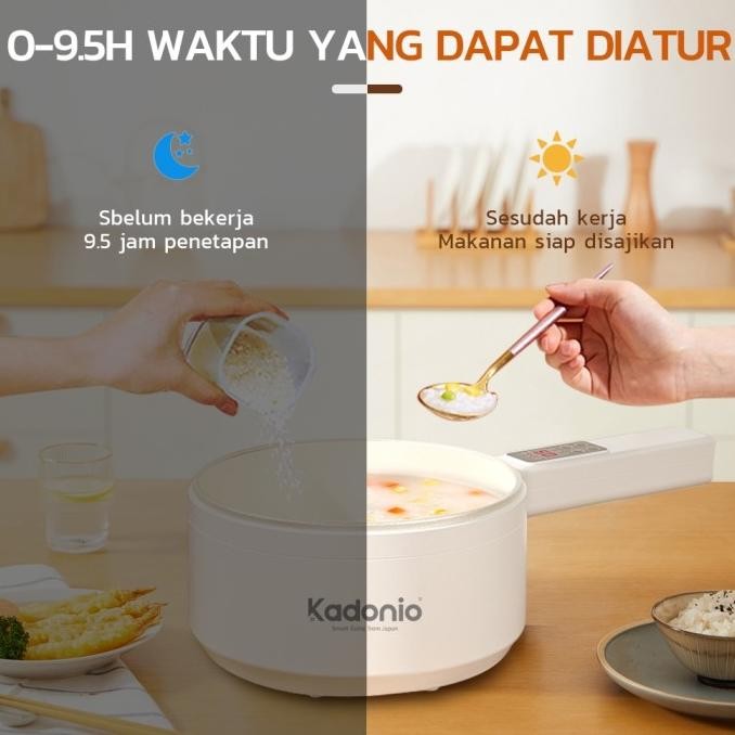 Kadonio หม้อไฟฟ้ามัลติฟังก์ชั่น 1.8 ลิตร พร้อมเวลาปรับไฟ