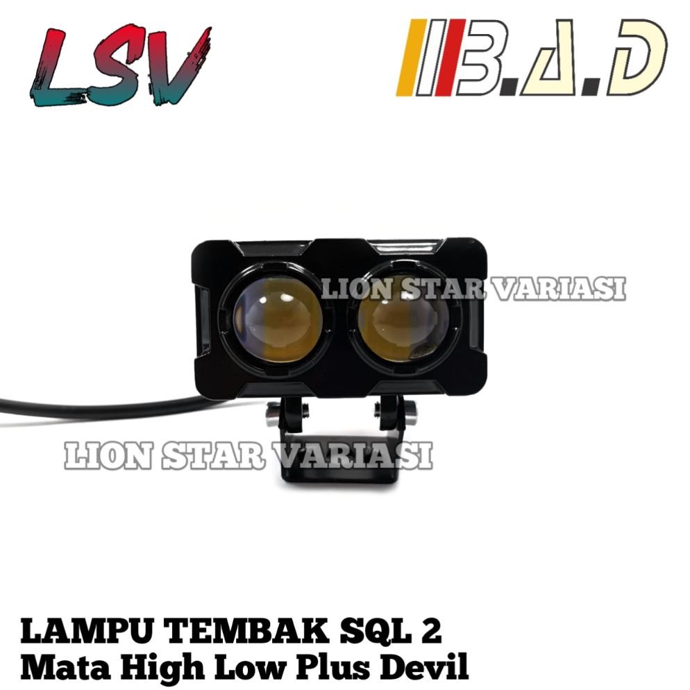 MATA Uk-68 fx-76 เลเซอร์ Spotlight 2 ตา LED 2 ตาสูงต่ํา Plus Devil 1061 กันน้ํา Universal Car รถจักร