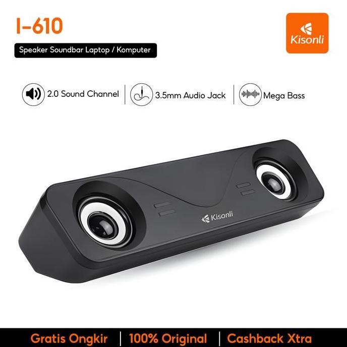 Original Kisonli Speaker Laptop Pc / Computer Soundbar I-610