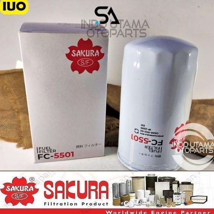 ตัวกรองดีเซล Caterpillar D4 D5 D6C D7F 1P-2299 ตัวกรองซากุระ Fc-5501