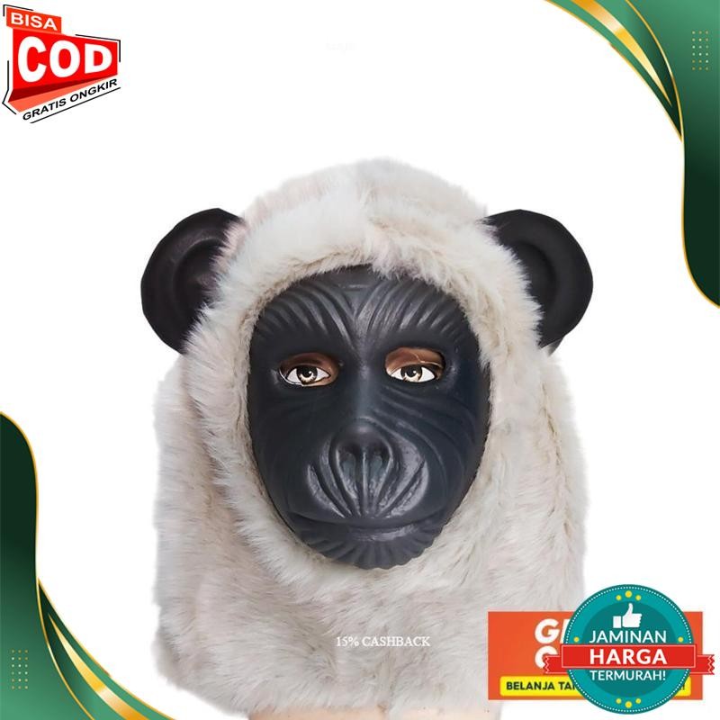 Gorilla Monkey Mask Fur Monkey Character Mask RRR-666