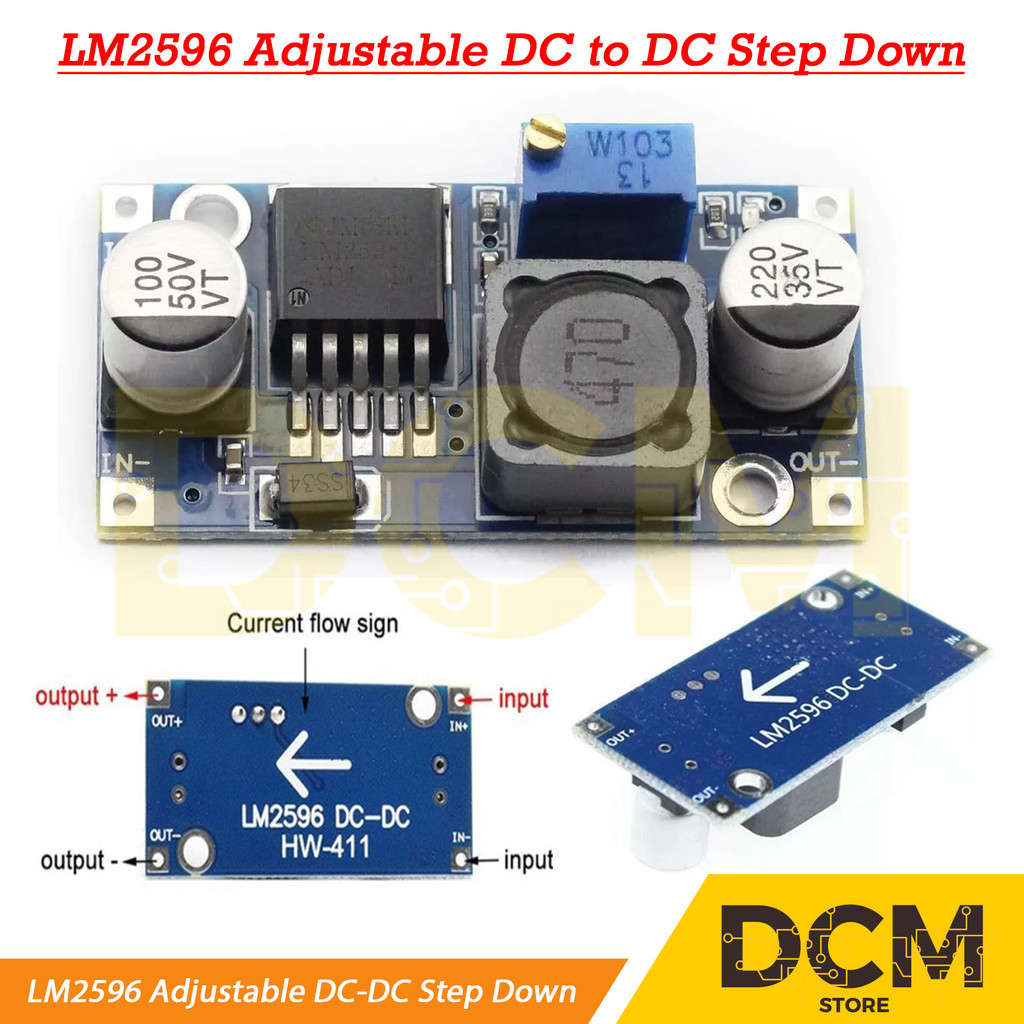 LM2596 โมดูลสเต็ปดาวน์ DC-DC ปรับได้ 3A LM2596S ขั้นตอนลง DC เป็น DC
