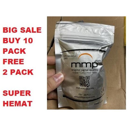 จัดส่งฟรี - ขั้วต่อ mmp rj45 cat 6 เนื้อหา 50 UTP