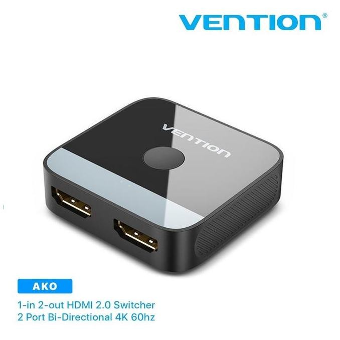 จัดส่งฟรี - Vention AKO HDMI Splitter 1 in 2 Out & Switcher 2 in 1 out 4K @60Hz สองทิศทาง