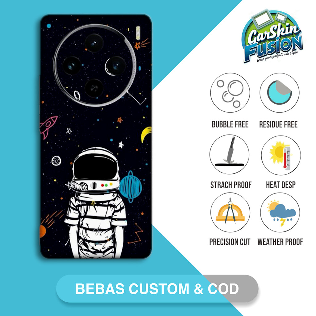 Garskin Skin Vivo X100 astronout Code - C4R Custom | เคสรอยขีดข่วนป้องกันฟันกัส