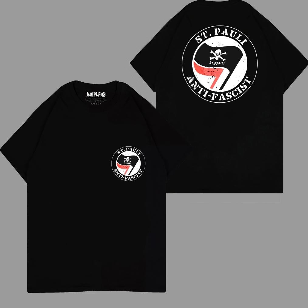 St Pauli Antifa Punk Football T-Shirt St Pauli Punk T-Shirt Distro Premium