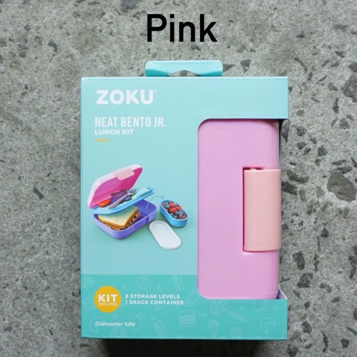 ล่าสุด Zoku Neat Bento Jr Lunch Kit Box Set กล่องอาหารกลางวันป้องกันการรั่วไหล