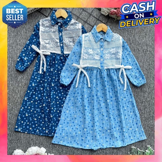 Cool วัสดุ Games2025 Ank ชุดยาวนําเข้า Cool Motif เด็ก Gamis เด็กผู้หญิง Eid Elegant 3 4 ปี 8 7 1 10