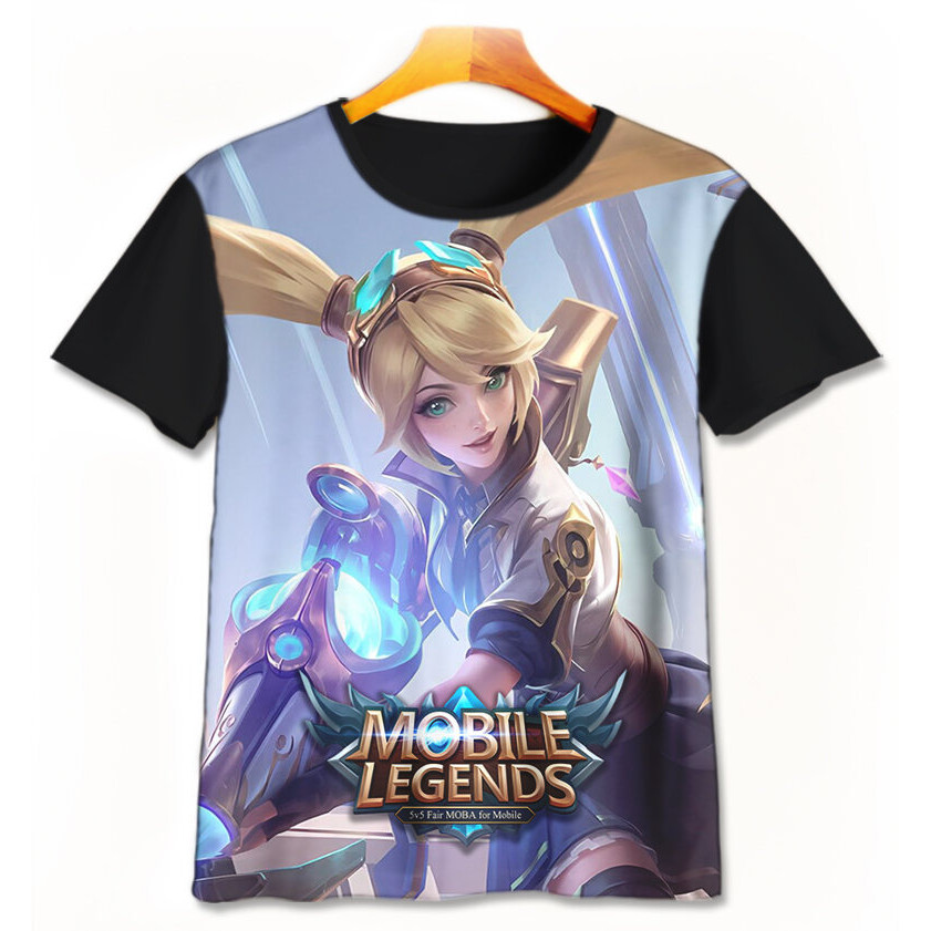 3D Mobile Legends ML เสื้อยืดเด็ก - Layla เสื้อผ้าเด็กชายและเด็กหญิง Premium ML เสื้อยืดอายุ 1-12 ปี
