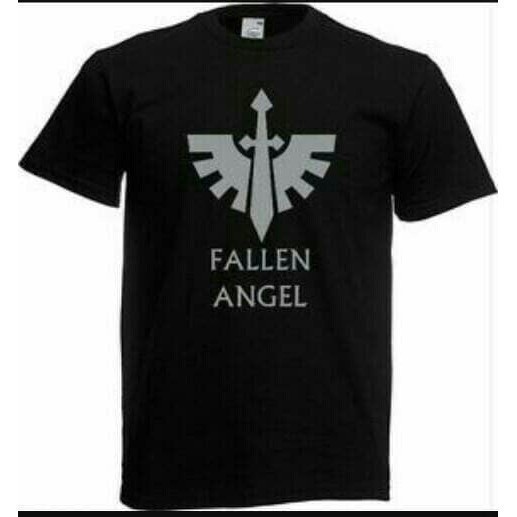 เสื้อยืดผู้ชายสีดํา Fallen Angel