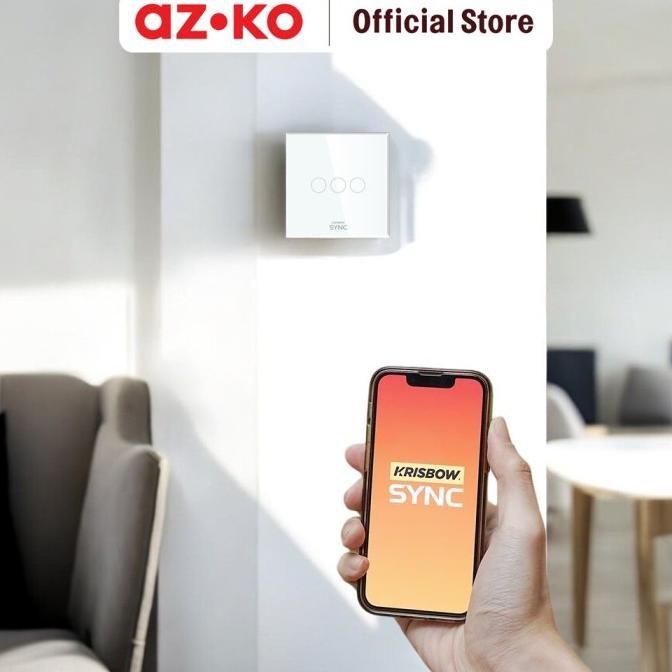 AZKO Krisbow Sync Smart Wifi Switch 800 วัตต์ wifi Switch Smart Switch Control Non-Smart Switch