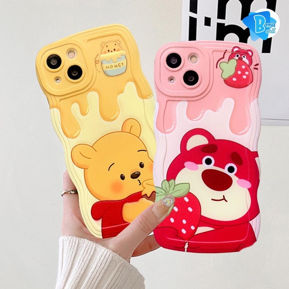 U-45 SS800 WAVY SILICON SOFTCASE POOH & LOTSO WAVES สําหรับ XIAOMI REDMI NOTE 5A PRIME 8 9 10 11 PRO
