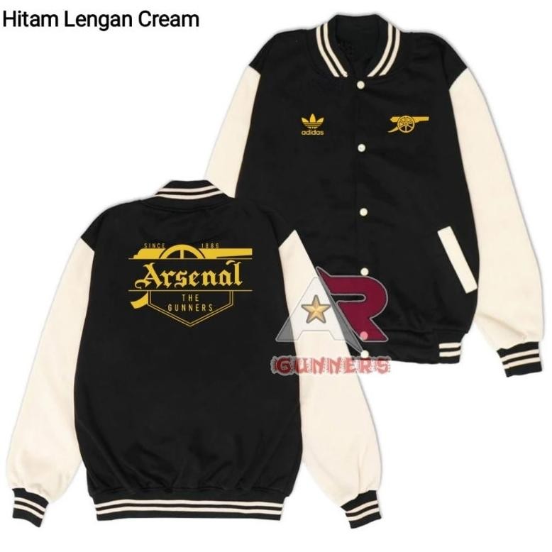 Arsenal Jacket เสื้อแจ็คเก็ตสีครีมสีดํา