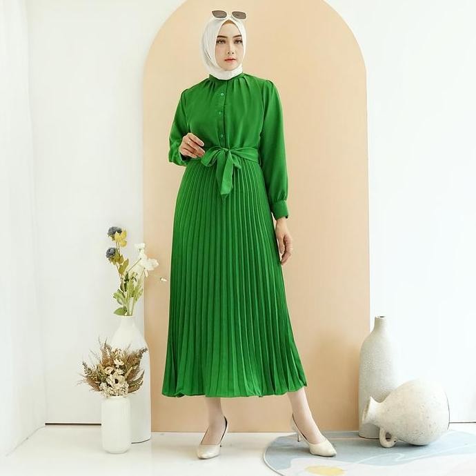 ใหม่ชุดยาวมุสลิมMax Ploiจีบแขนยาวผู้หญิงGamis - Jfashion Peacce