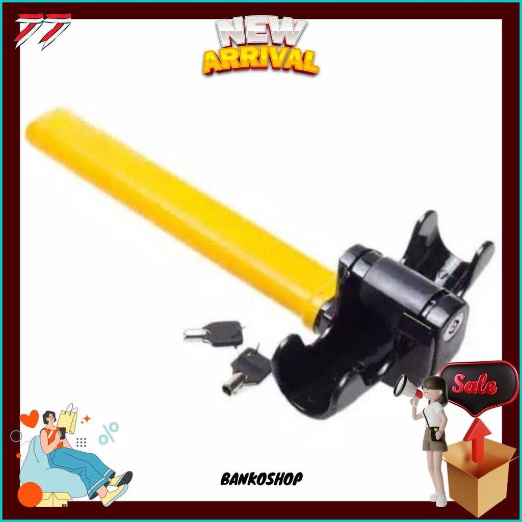 T Armored Bar Car Security พวงมาลัยล็อค Original Armored Car Steering Wheel Lock