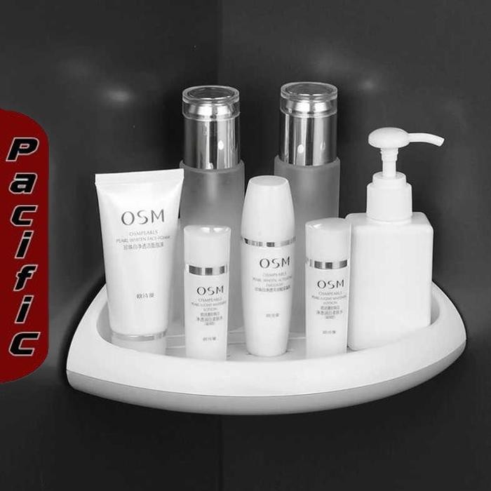 Minimalist Aesthetic Design Plastic Wall Mounted Bathroom Corner Shelf