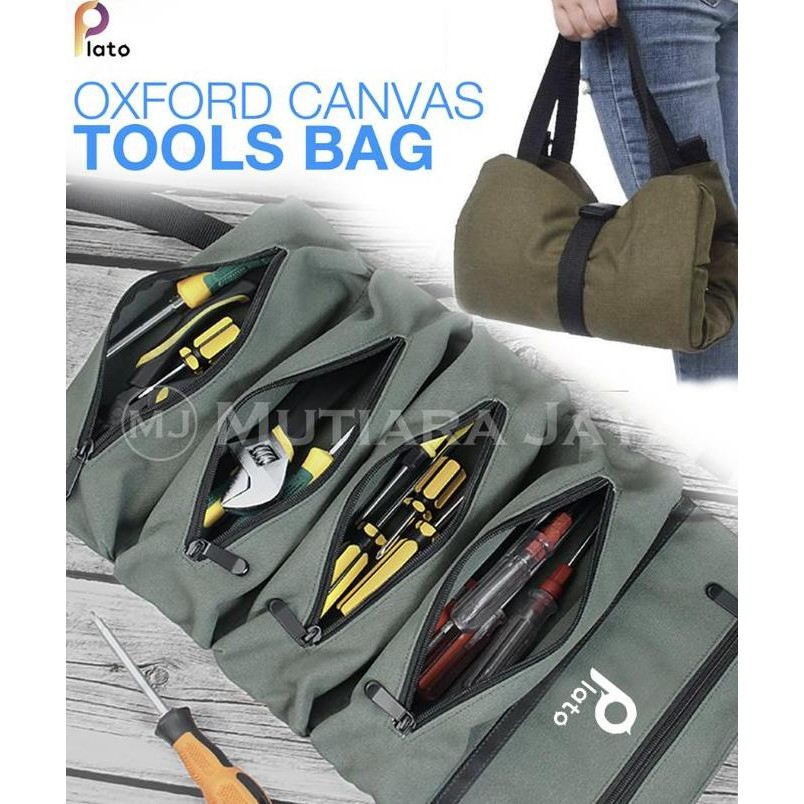 QUALITY PLATO TOOL BAG TOOLS BAG CANVAS ROLL MULTIFUNCTION TOOLS PLACE