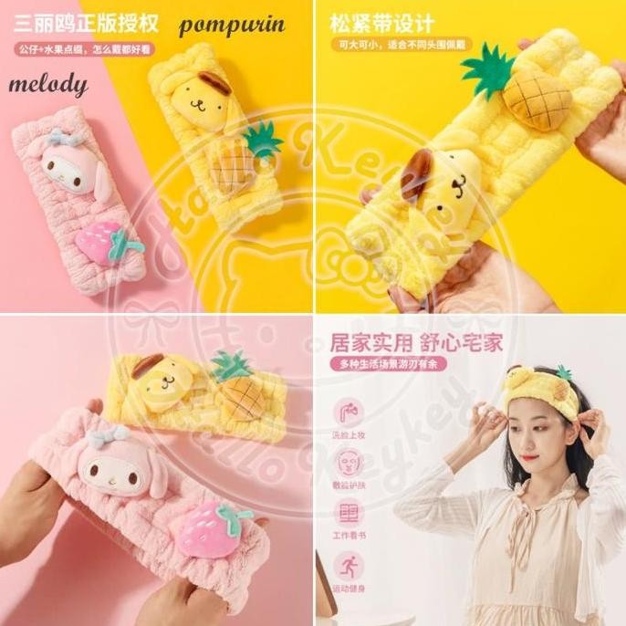 Original sanrio melody pompurin Sports make up Face Wash ผ้าพันคอ