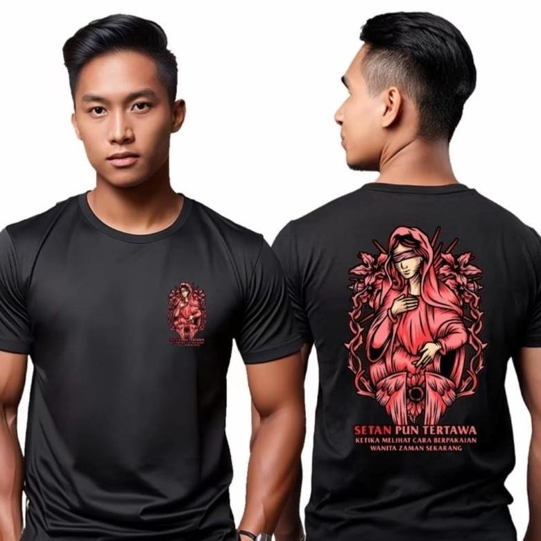 เสื้อยืด Distro Kren Satan Even Laughs