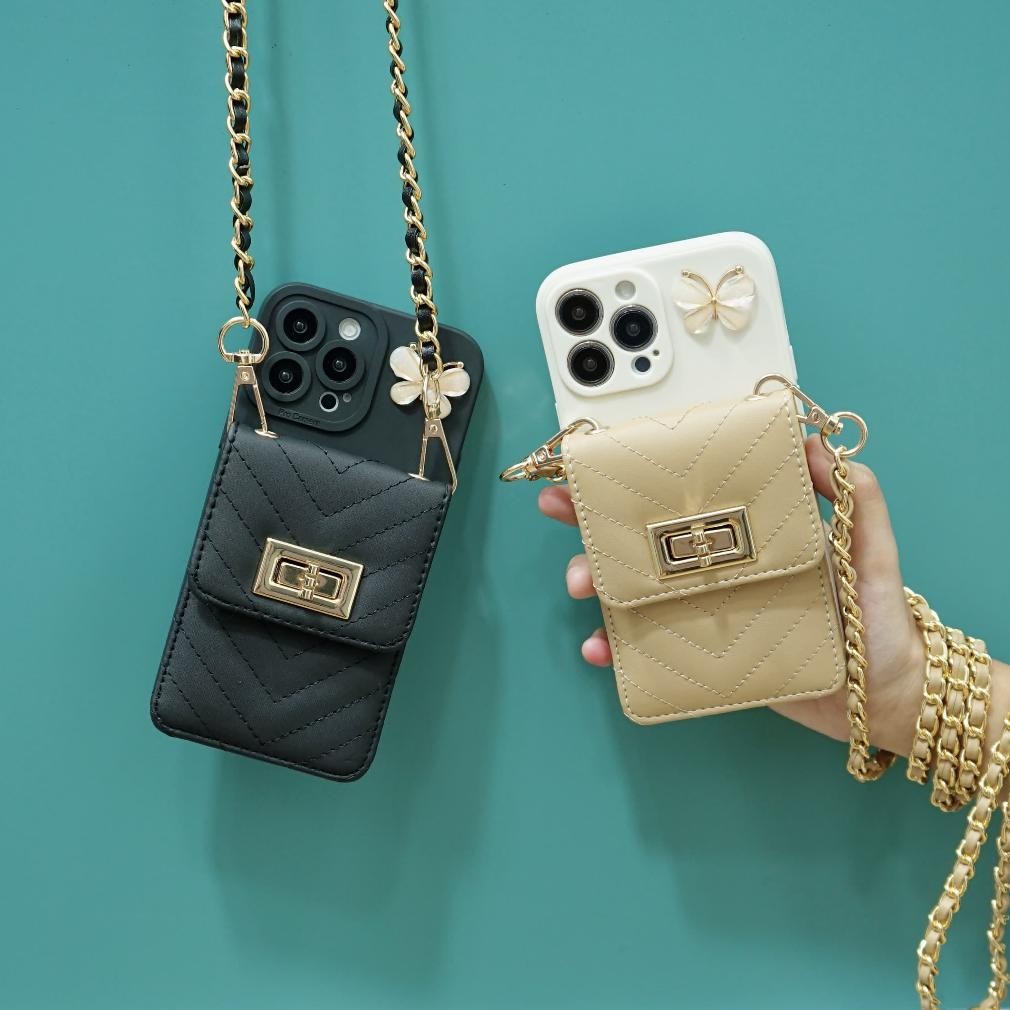 Softcase Wallet Bag + Chain Infinix Hot 40 Infinix Hot 40 Pro Infinix Hot 40i ล่าสุด 2024 - Case Inf