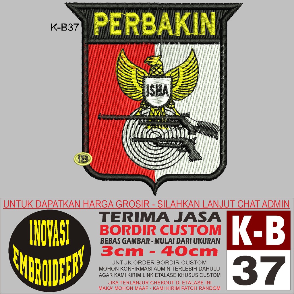 K-B37 โลโก้ EMBROIDERY PATCH ISHA REPAIR - INNOVATION EMBROIDERY TESTIMONI