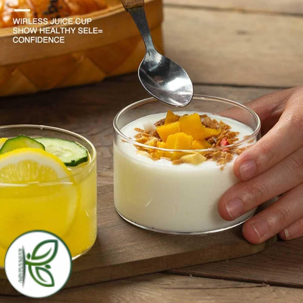 TinYi ขนมพุดดิ้งโยเกิร์ตค็อกเทลแก้วทนความร้อน - T-350