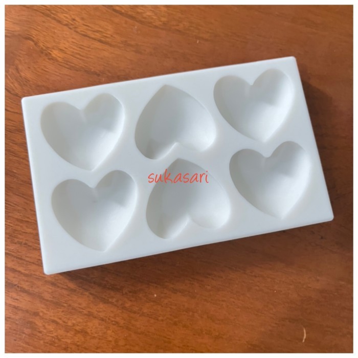 แม่พิมพ์ซิลิโคน Heart no(4) Heart love 6 ช่อง 3d Heart mould