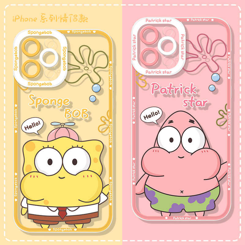 Spongebob การ์ตูนปลอกแฟนซี Hp Samsung S25 Fe S24 Ultra S24 Fe S25 Ultra M14 S22 Ultra Note 20 Ultra 
