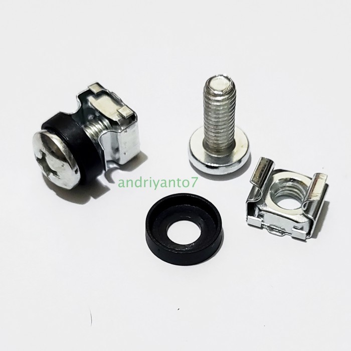 M6 Cage Nut Rackmount Cagenut Bolt Rack Server wallmount Rack ชุดเนื้อหา 100 ชิ้น