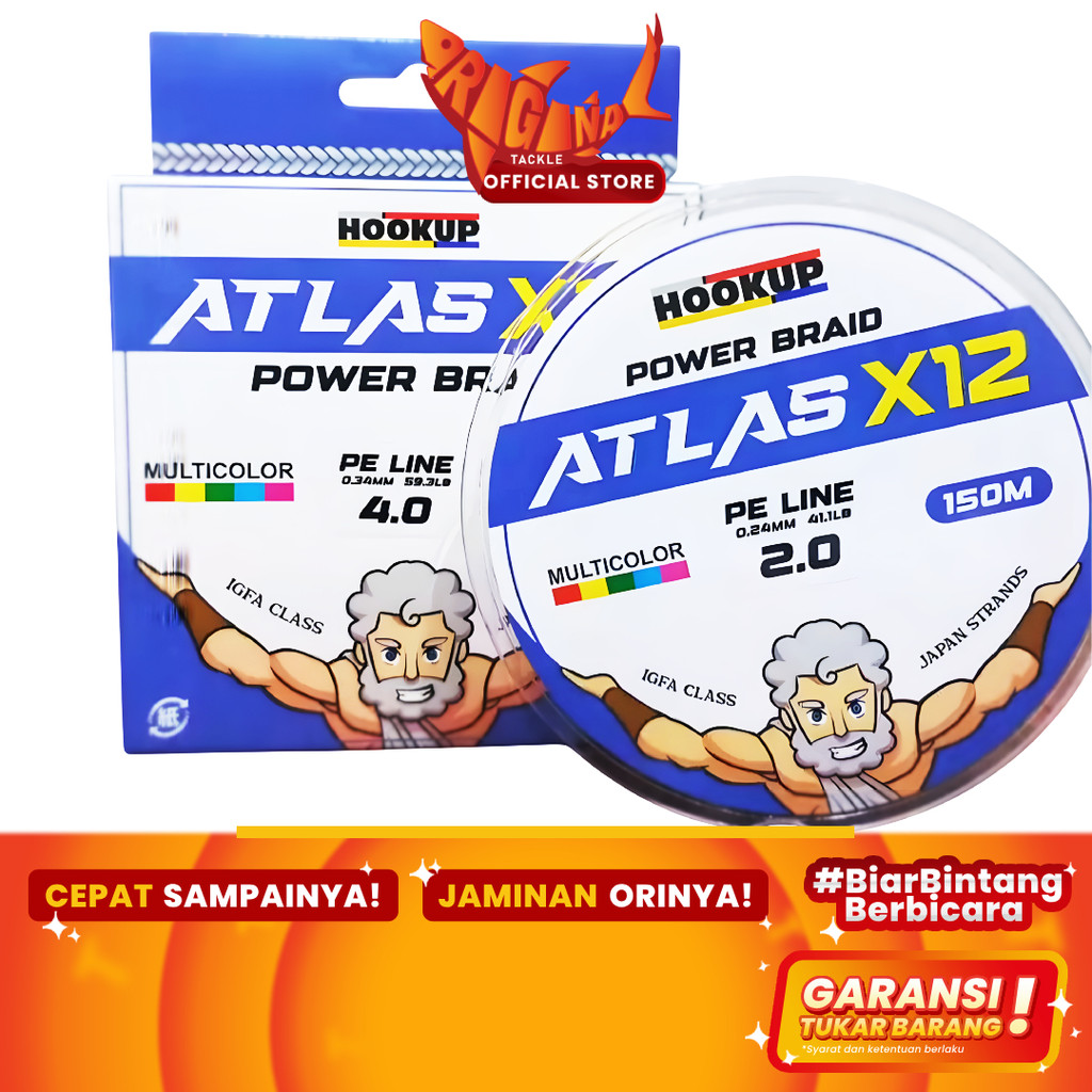 Hookup Atlas X12 300m 3.0 4.0 0.6 0.8 1.0 2.0 สายตกปลา PE