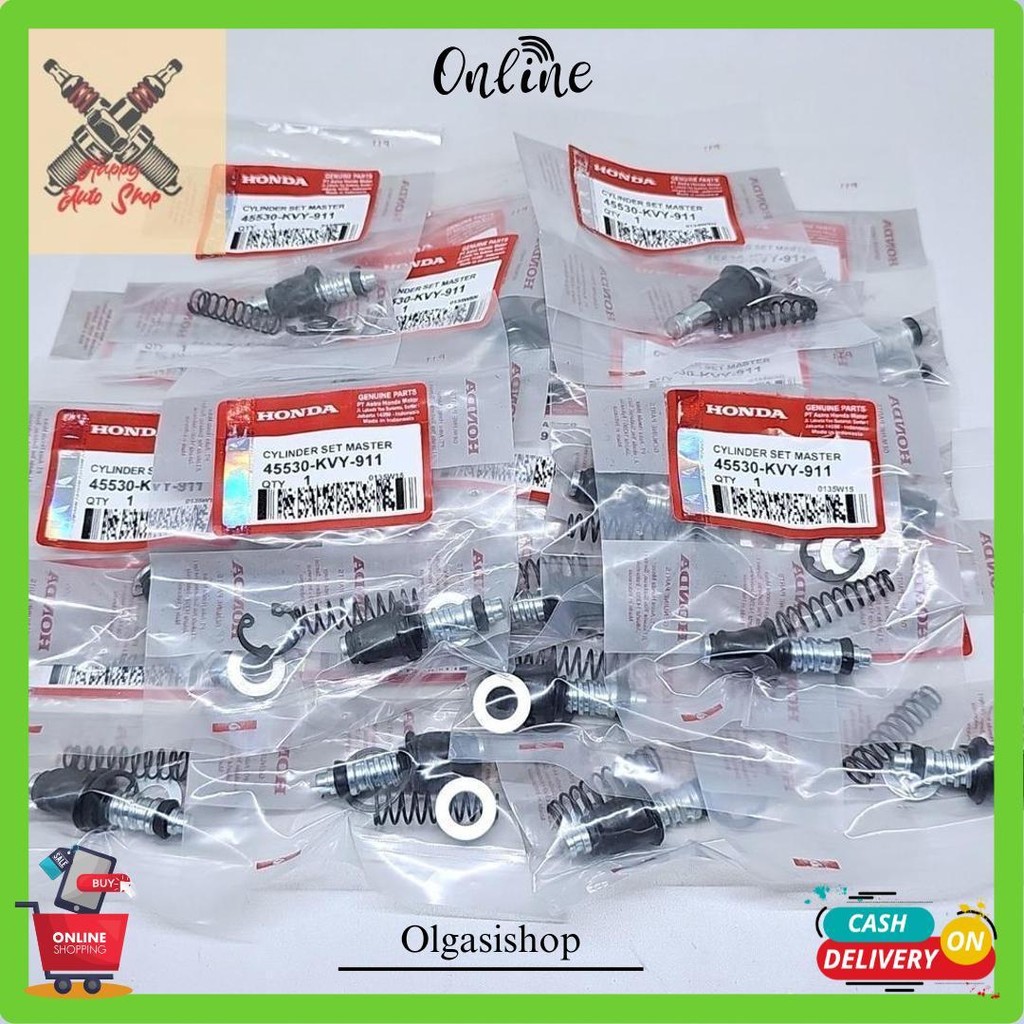 (ขายส่ง: 10 ชุด) ซีลเบรกหลัก Honda Beat Fi Vario 125 Spacy Scoopy Kvy / 45530-Kvy-911